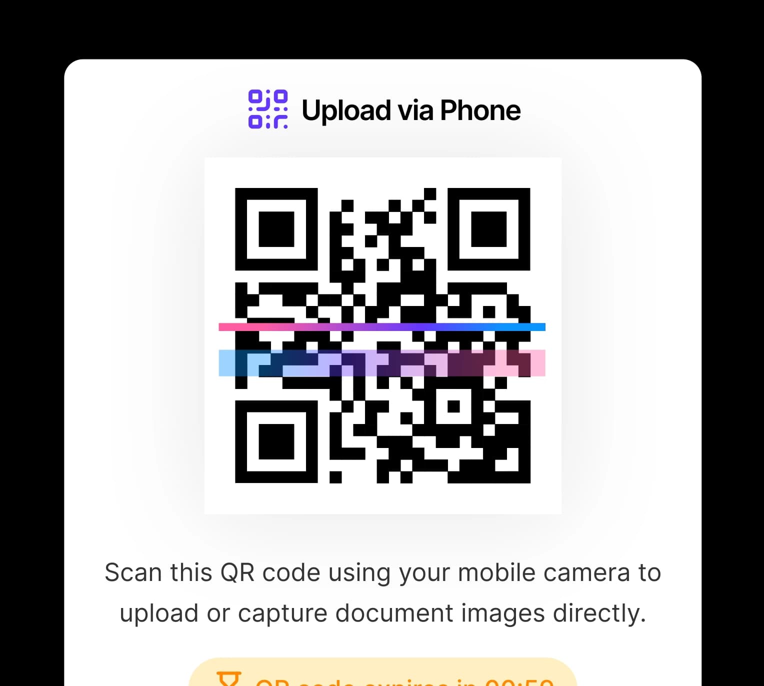 QR Code Document Upload