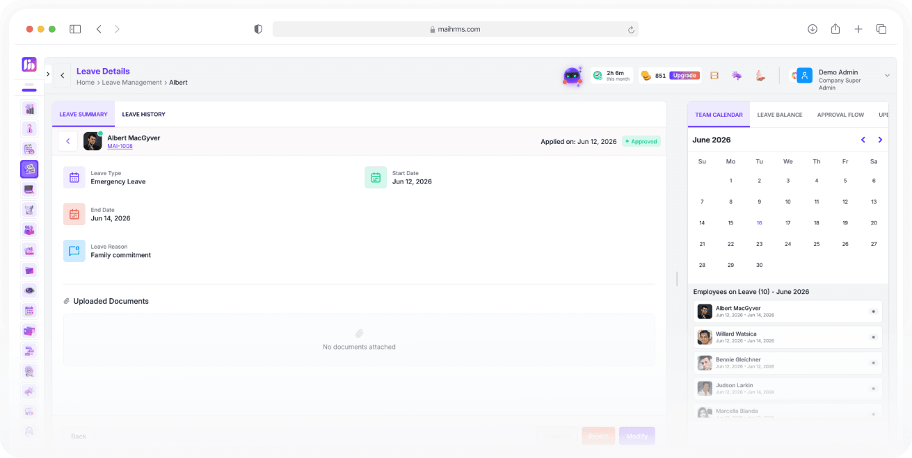 Employee Records preview