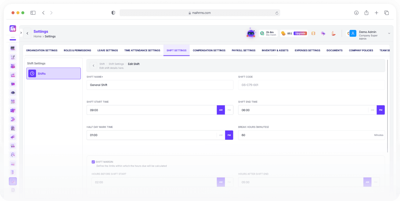 Shift Scheduling preview