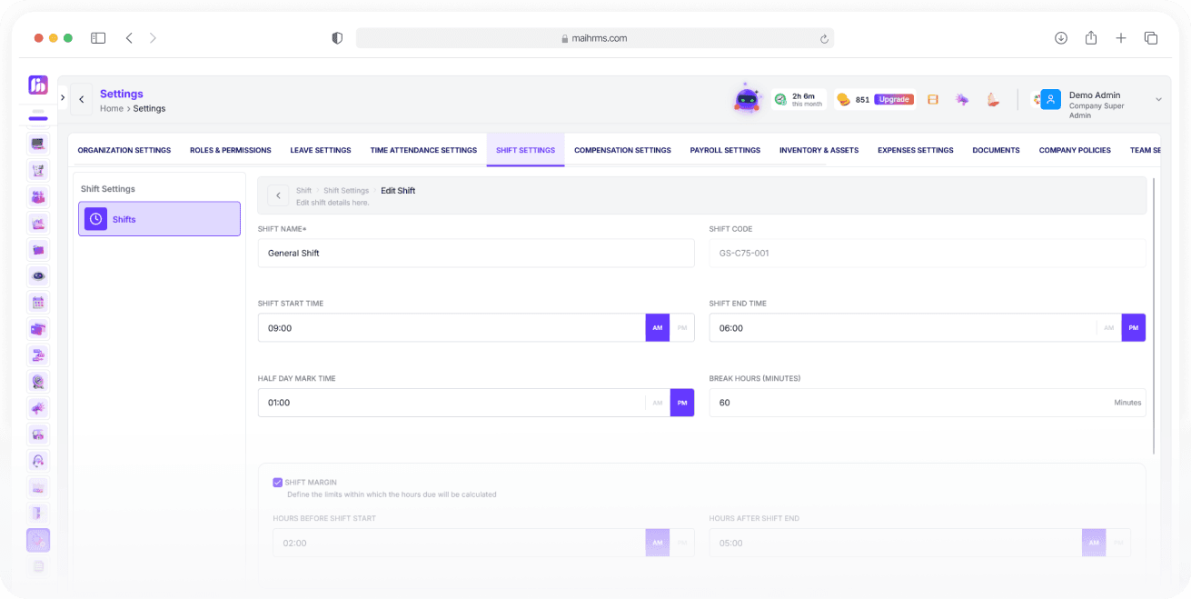 Shift Scheduling preview
