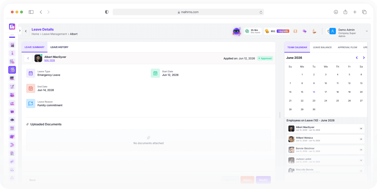 Employee Records preview