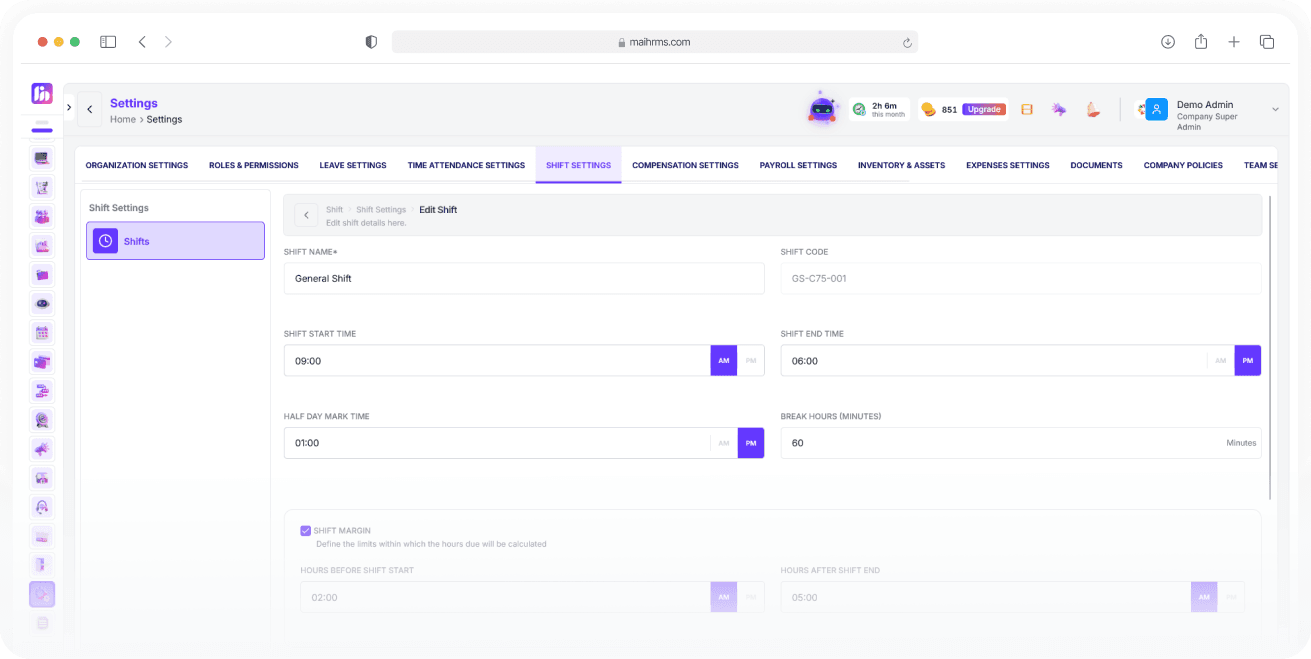 Shift Scheduling preview
