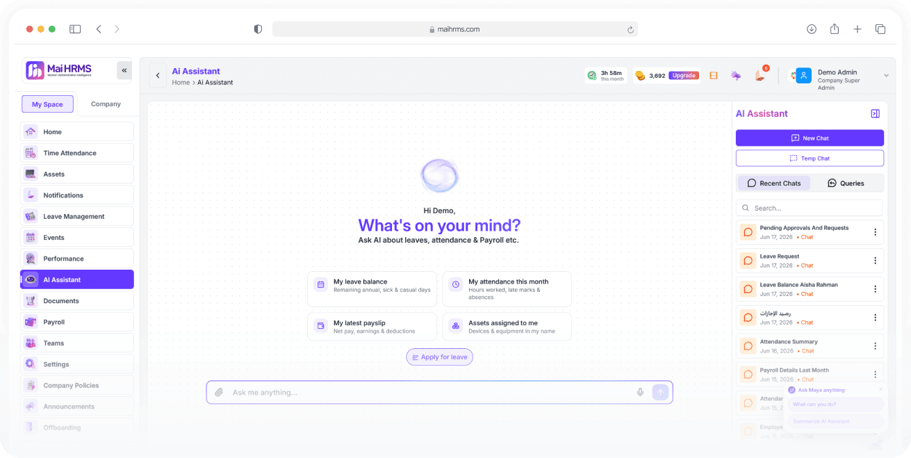 AI HR Assistant preview
