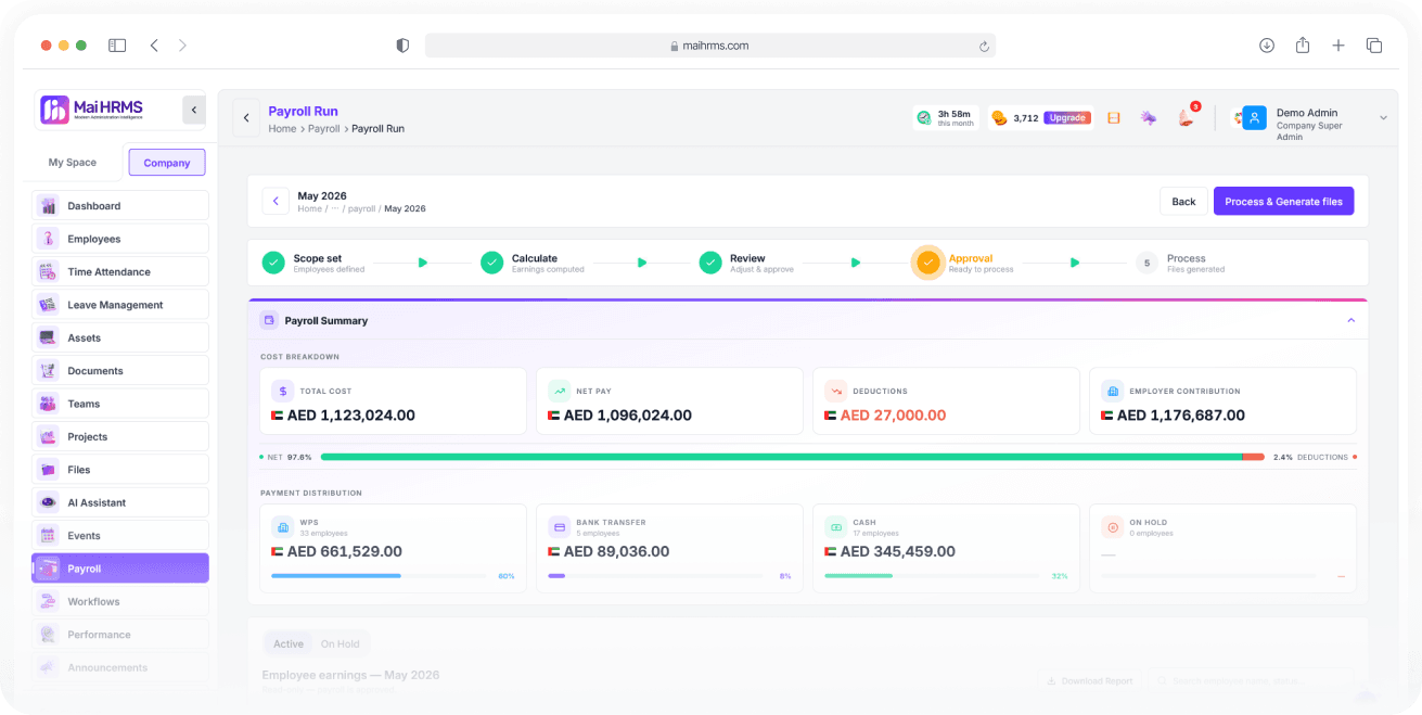 Automated Payroll preview